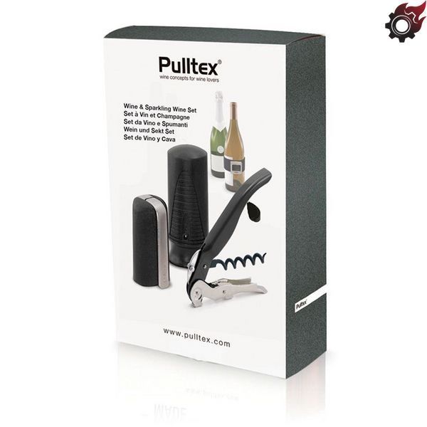 Подарочный набор для вина 3 предмета, Wine & Champ. Starter Set, черного цвета, Pulltex 107-781 фото