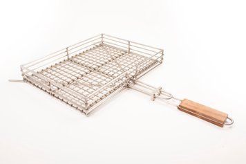 Решетка гриль с нержавеющей стали 400х300 мм ручной работы  bbq001 фото