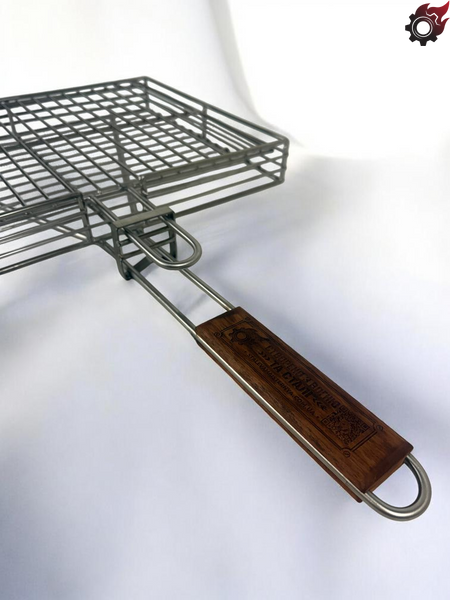 Решетка гриль с нержавеющей стали 400х300 мм ручной работы bbq001 фото