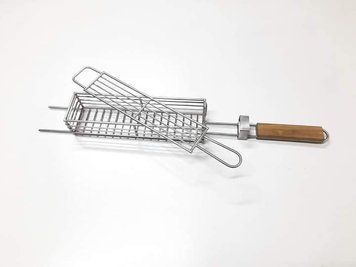 Решетка гриль из нержавеющей стали 250х100 мм Рыбница ручной работы bbq002 фото
