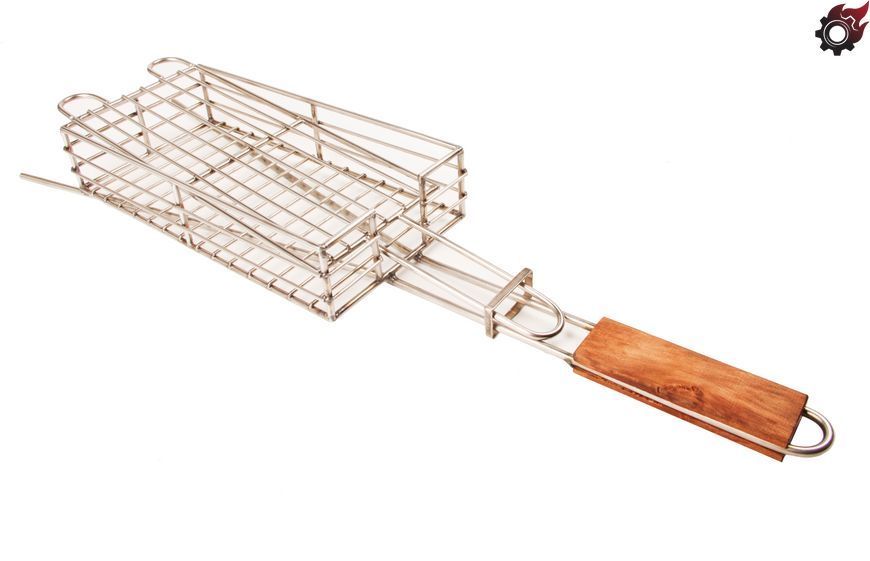 Решетка гриль из нержавеющей стали 300х150 мм Рыбница ручной работы bbq003 фото