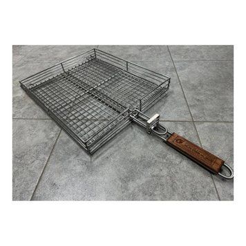 Решетка гриль из нержавеющей стали 500х400 мм ручной работы bbq005 фото