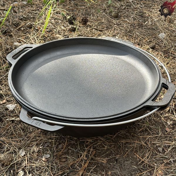 Казан азіатський КА-12КС чавунний з кришкою-сковородою 12л 4827005590536 фото
