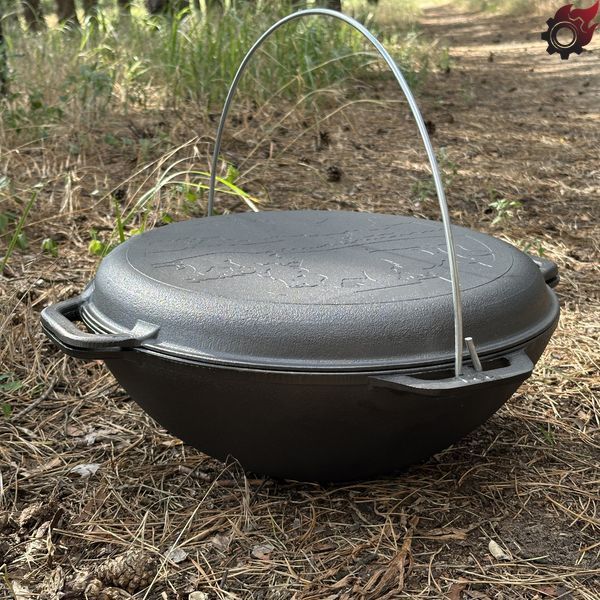 Казан азіатський КА-12КС чавунний з кришкою-сковородою 12л 4827005590536 фото