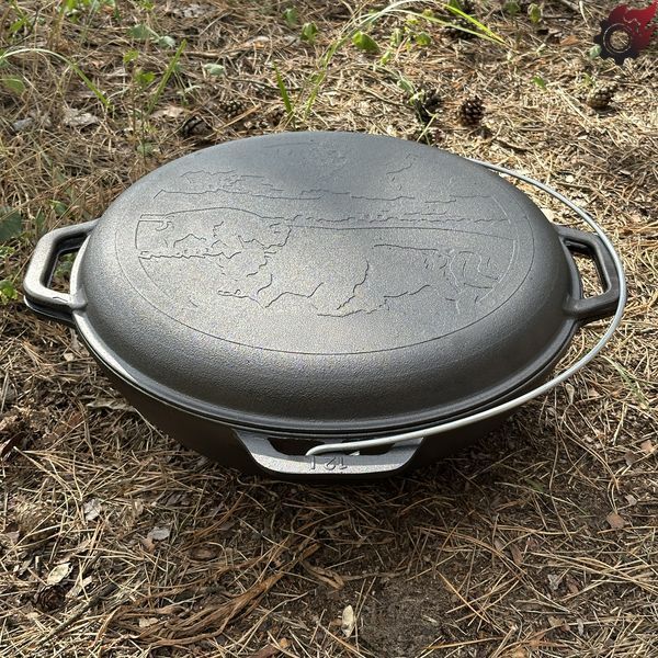Казан азіатський КА-12КС чавунний з кришкою-сковородою 12л 4827005590536 фото