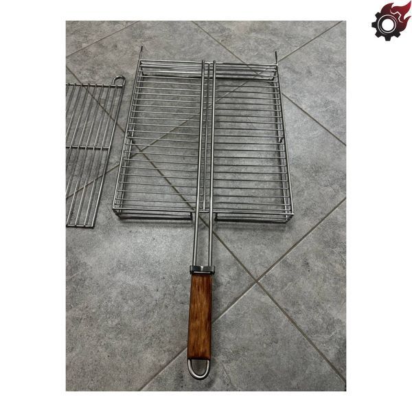 Решетка гриль из нержавеющей стали 500х400 мм ручной работы bbq005 фото