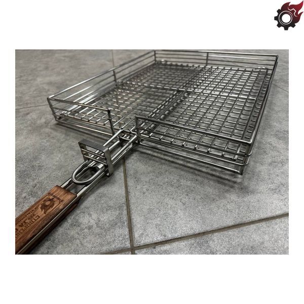 Решетка гриль из нержавеющей стали 500х400 мм ручной работы bbq005 фото