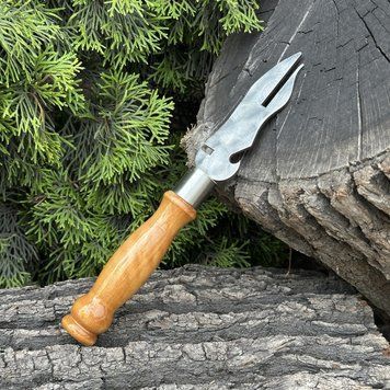 Вилка Mzavod с деревянной ручкой для снятия мяса 280х3мм светлая 1991915000805 фото