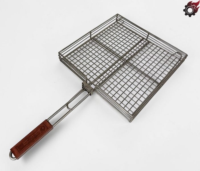 Решетка гриль из нержавеющей стали 400х400 мм ручной работы bbq008 фото