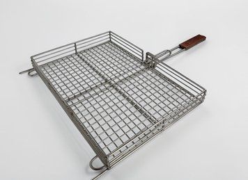 Решетка гриль с нержавеющей стали 500х350 мм ручной работы bbq009 фото