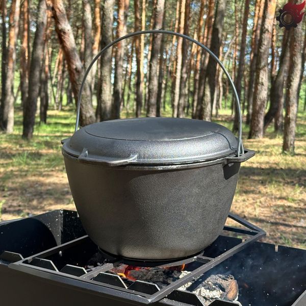 Казан туристичний КТ-10КС чавунний з кришкою-сковородою 10л 4827005593896 фото