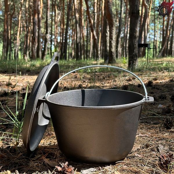 Казан туристичний КТ-10КС чавунний з кришкою-сковородою 10л 4827005593896 фото