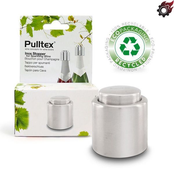 Металлическая пробка для игристых вин, Inox. Champagne Stopper, серебряного цвета, Pulltex 119-942 фото