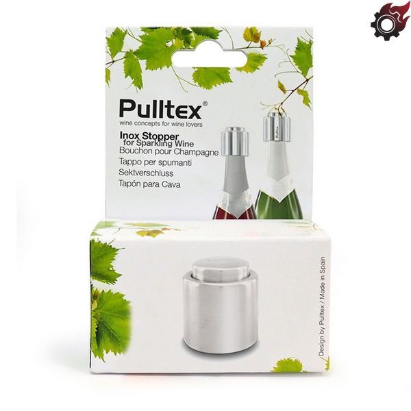 Металлическая пробка для игристых вин, Inox. Champagne Stopper, серебряного цвета, Pulltex 119-942 фото